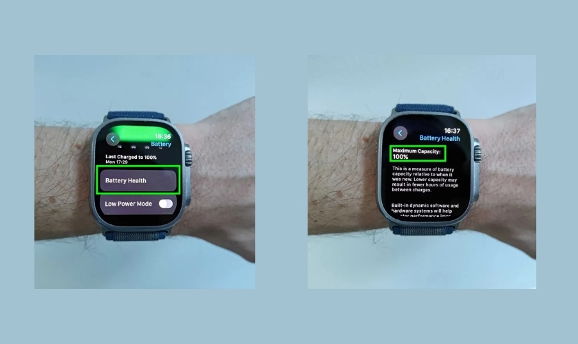 Cách kiểm tra mức độ chai pin Apple Watch Series 6