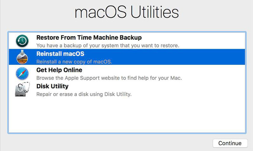 Chạy First Aid trong Disk Utility