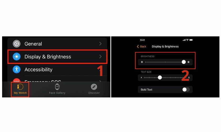 Điều chỉnh độ sáng màn hình apple watch