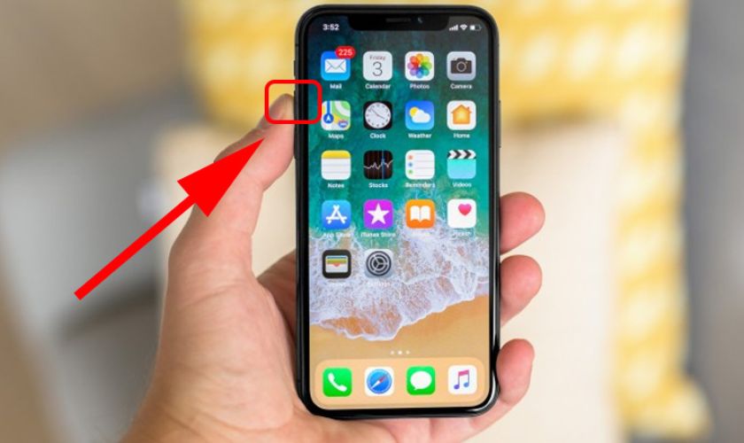 Nhấn và thả nhanh nút Tăng âm lượng