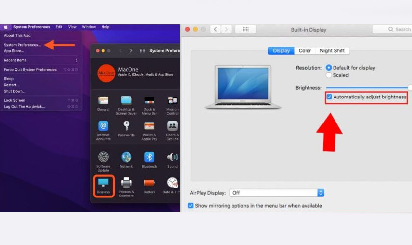 Không chỉnh được độ sáng