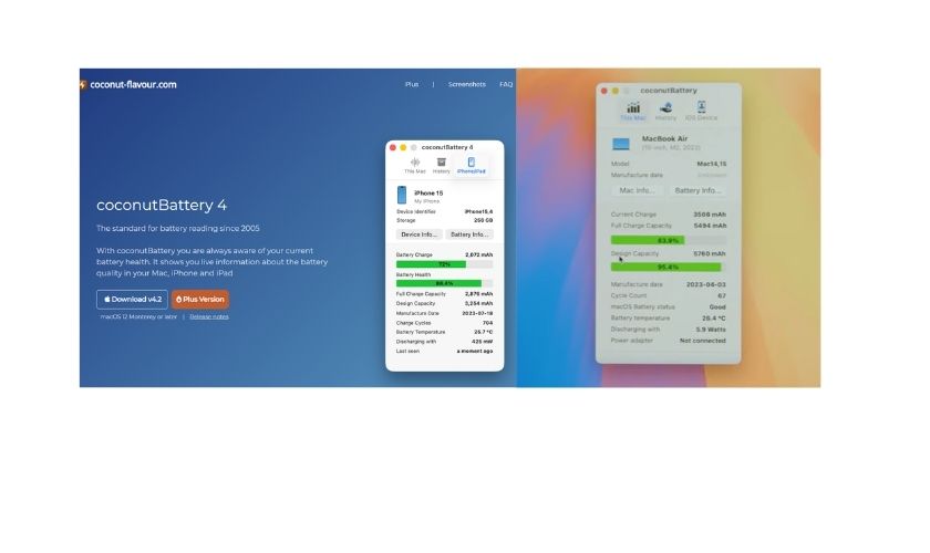 Kiểm tra pin MacBook thông qua phần mềm Coconut Battery
