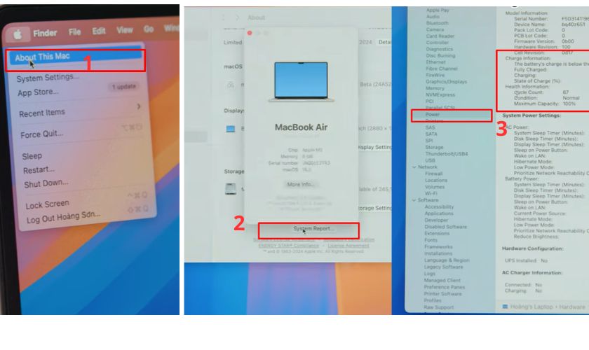 Cách kiểm tra tình trạng pin MacBook