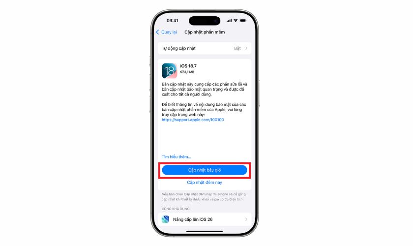 Cập nhật iOS mới nhất