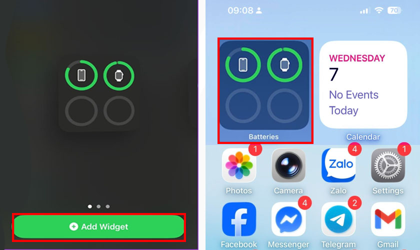 Kiểm tra pin Apple Watch qua iPhone đã kết nối
