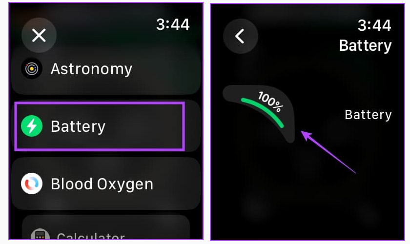 Kiểm tra mức pin Apple Watch trực tiếp trên mặt đồng hồ