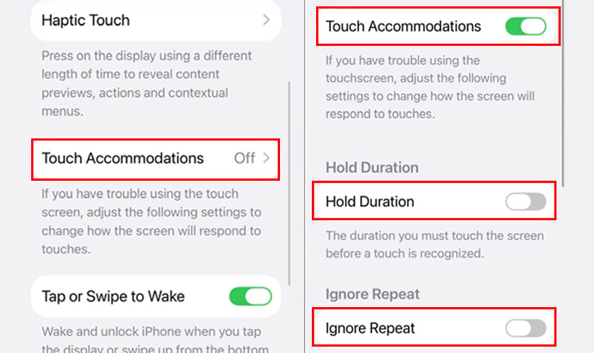 Kích hoạt Chế độ thích nghi cảm ứng