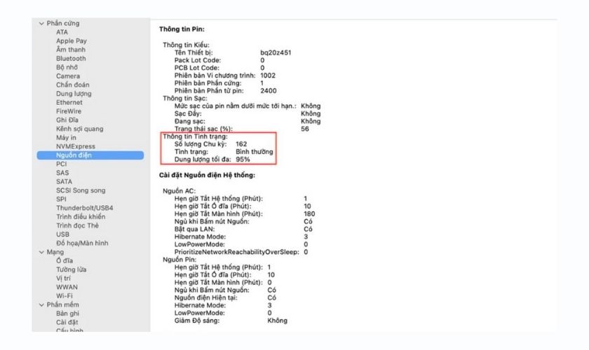 Cách kiểm tra mức độ chai pin của MacBook
