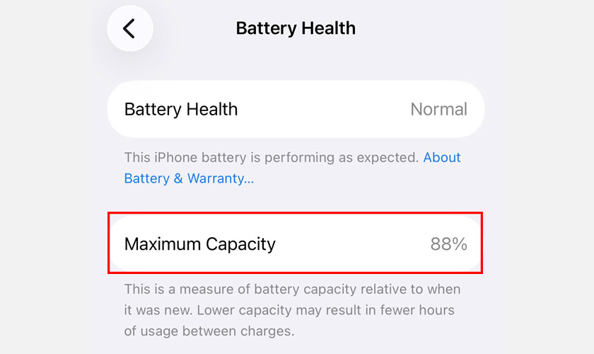 Dung lượng pin tối đa là gì