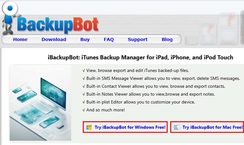 Kiểm tra pin bằng iBackupbot trên máy tính