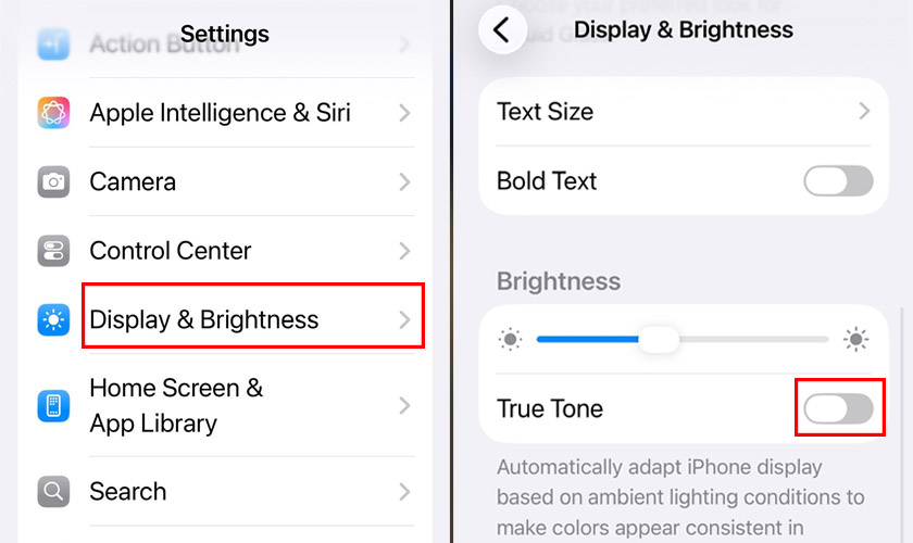 Hướng dẫn cách khắc phục màn hình iPhone bị vàng