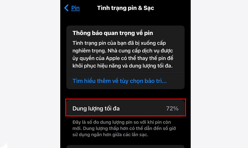 pin iphone dưới 80 có sao không