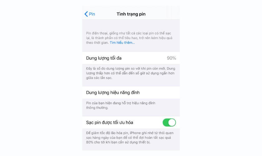 Hướng dẫn kiểm tra tình trạng Pin bảo trì trên iPhone