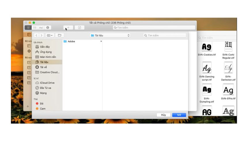 Cài các font chữ bằng Font Book có sẵn trên MacBook
