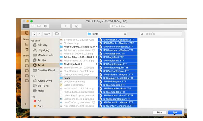 Cài các font chữ bằng Font Book có sẵn trên MacBook