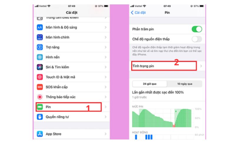 Hướng dẫn sử dụng kiểm tra dung lượng pin trên iPhone