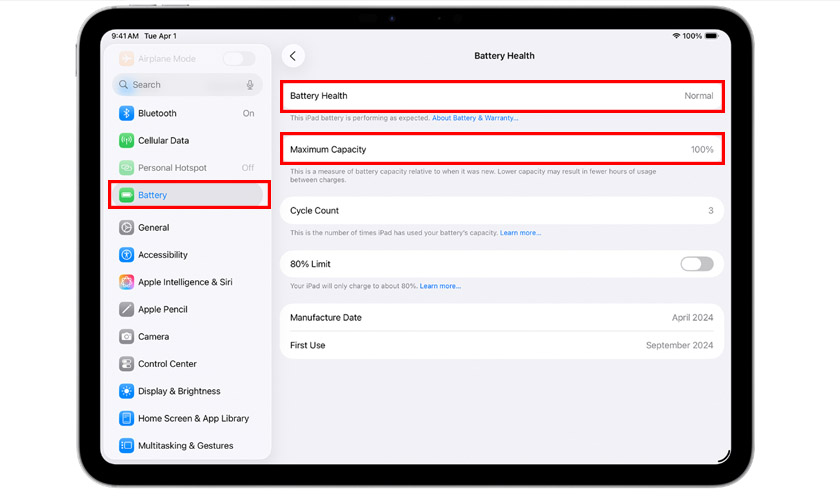 Kiểm tra trực tiếp trong mục Cài đặt