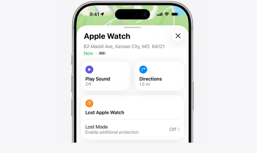 Phát âm thanh tìm Apple Watch