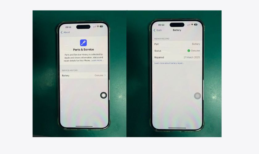 Cách kiểm tra pin thay thế chính hãng Apple