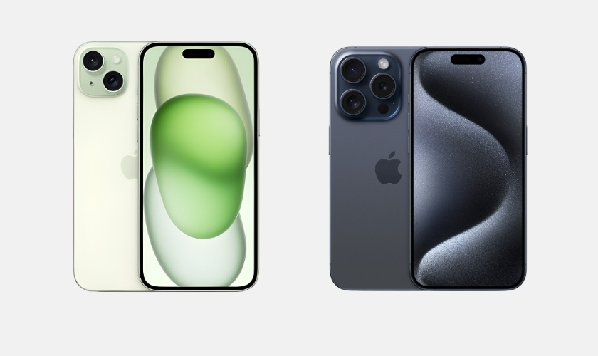 So sánh mặt lưng iPhone 15 Plus với các dòng khác