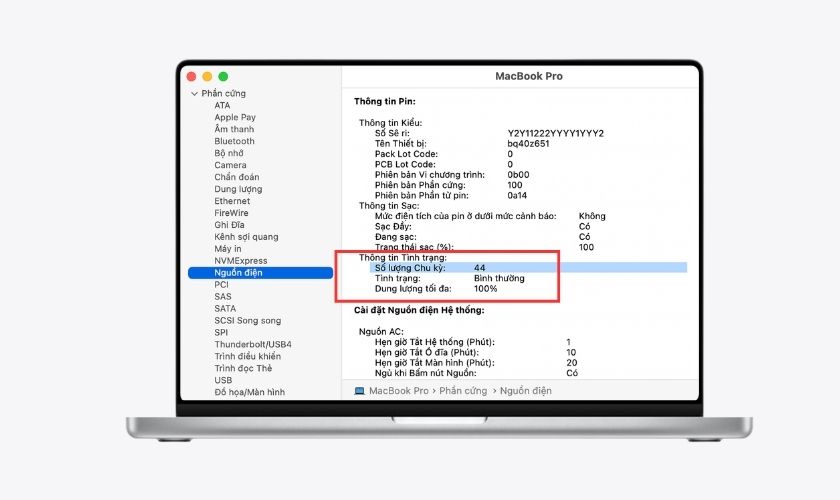 Cách kiểm tra số lần sạc MacBook bằng About this Mac