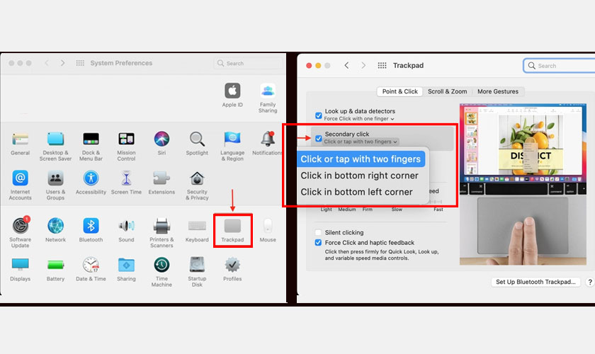 Cài đặt chuột phụ trên các dòng MacBook chạy MacOS cũ