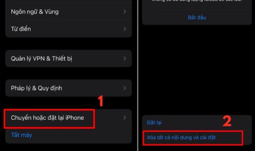Khôi phục cài đặt gốc