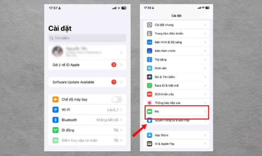 Cách kiểm tra tình trạng pin iPhone XS