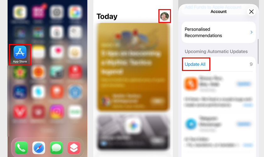Cập nhật ứng dụng từ App Store