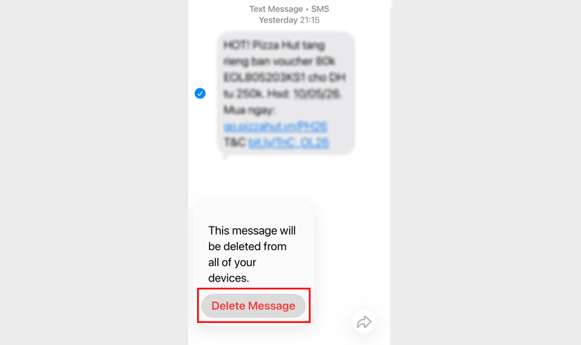 Lỗi tin nhắn bị đơ