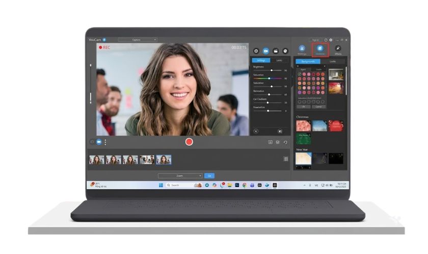 quay video bằng laptop CyberLink YouCam