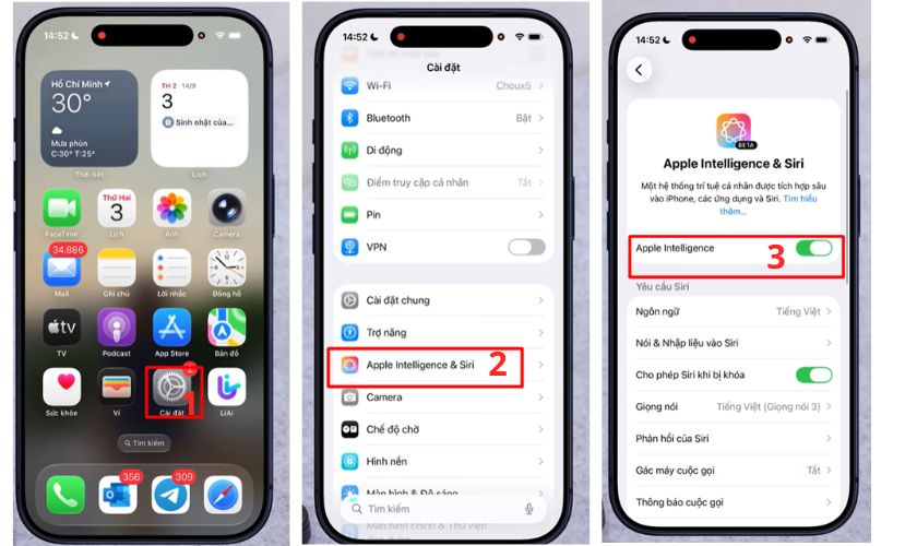 Kích hoạt Apple Intelligence