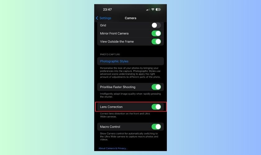 Tùy chỉnh Action Button mở nhanh camera