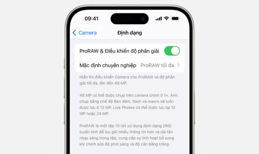 Sử dụng ProRAW khi cần ảnh chất lượng cao