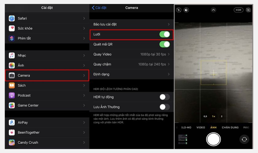 Bật lưới (Grid) để căn bố cục