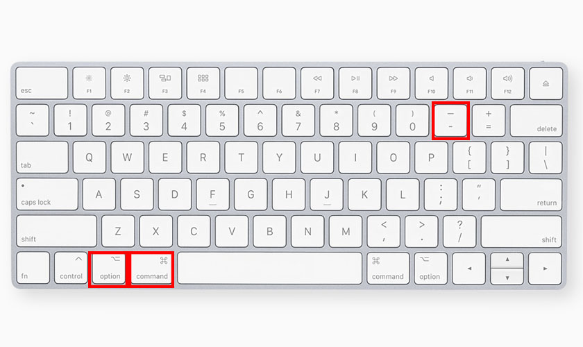Tắt zoom bằng phím tắt