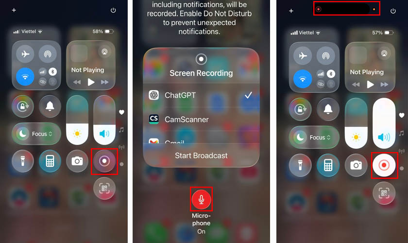 Cách quay màn hình iPhone 16 có ghi âm giọng nói