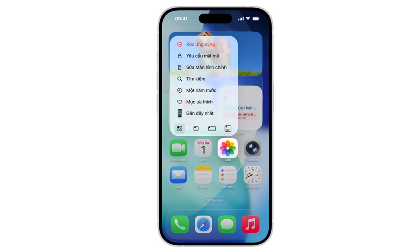 Sắp xếp ứng dụng, widget
