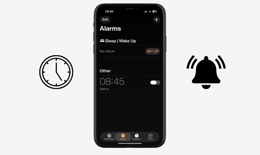 tắt báo thức iPhone