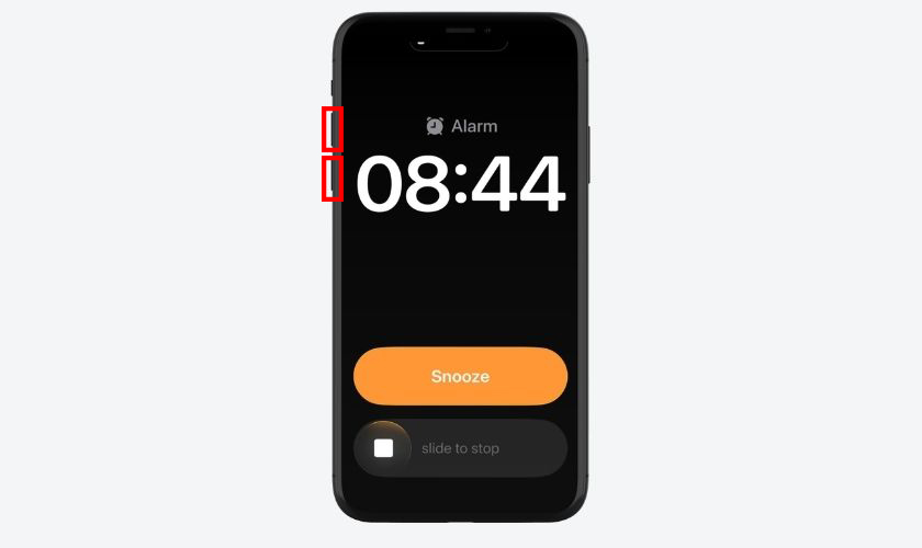 Dùng nút âm lượng để tắt báo thức iPhone