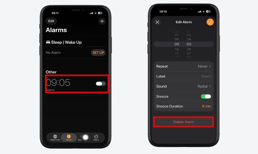 Tắt báo thức iPhone vĩnh viễn