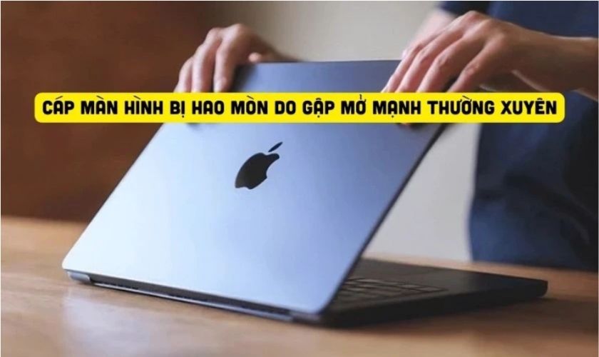 Cáp màn hình bị hao mòn do đóng mở thường xuyên