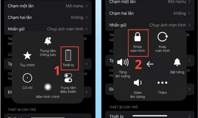 Tắt nguồn bằng AssistiveTouch khi không bấm được nút