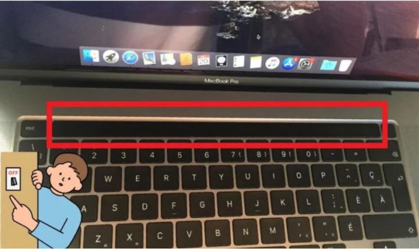 thanh touch bar macbook pro bị lỗi