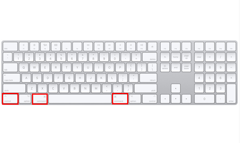 Buộc tắt MacBook bằng tổ hợp phím Control + Command + Power