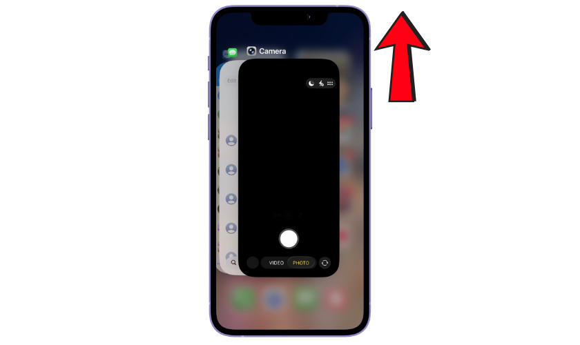 Tắt và mở lại ứng dụng Camera