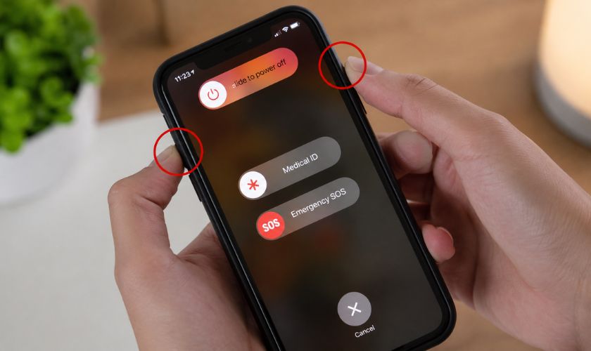 Khởi động lại iPhone