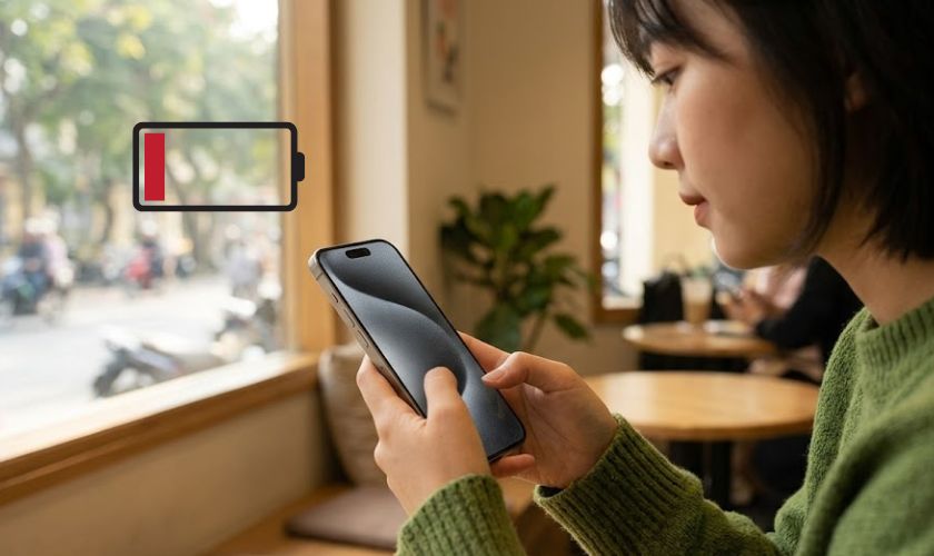 iPhone 15 Pro Max để qua đêm tụt pin bao nhiêu là bình thường