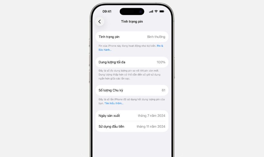 Kiểm tra tình trạng pin iPhone