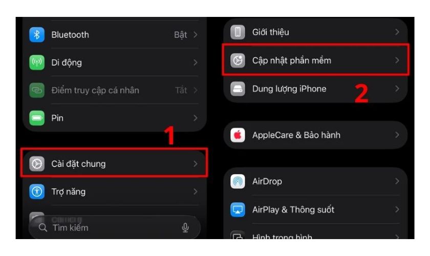 Cập nhật iOS mới nhất